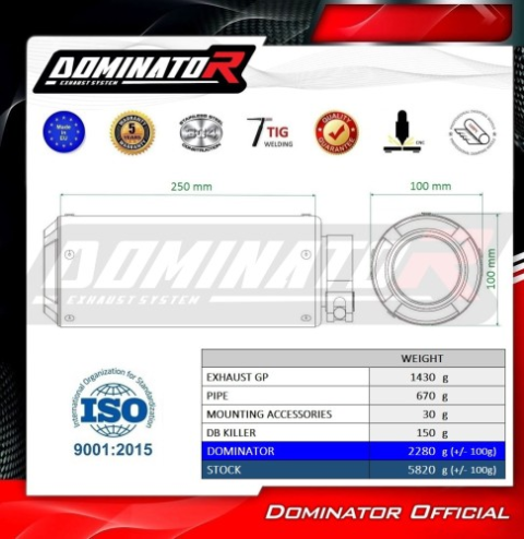 Прямоток Suzuki GSF BANDIT 1200 2001 - 2005 DOMINATOR GP