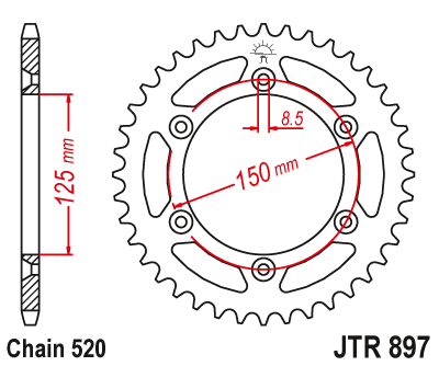 Привідна зірка JR 899.52 (JTR 897.52)