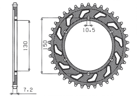 Приводная звезда YAMAHA TDM 900 '02-'13 SUNSTAR SUN1-4598-42 (JTR300.42)