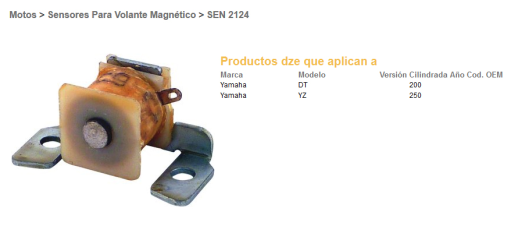 Котушка запалювання YAMAHA YZ250, DT200 DZE ELEKTRYKA 2124-01