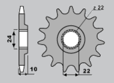 Приводная звезда APRILIA 125, BMW F650 CHT 40215K (JTF402.15)