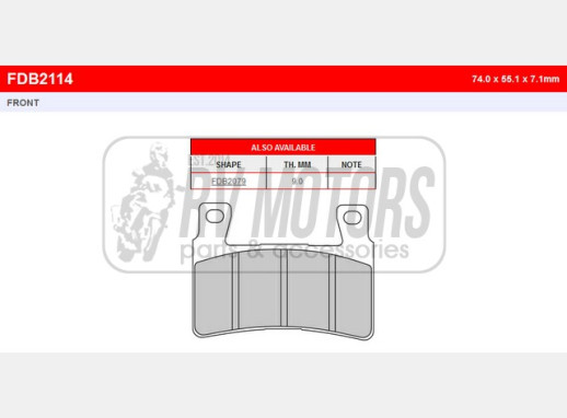Гальмівні колодки FERODO FDB2114P