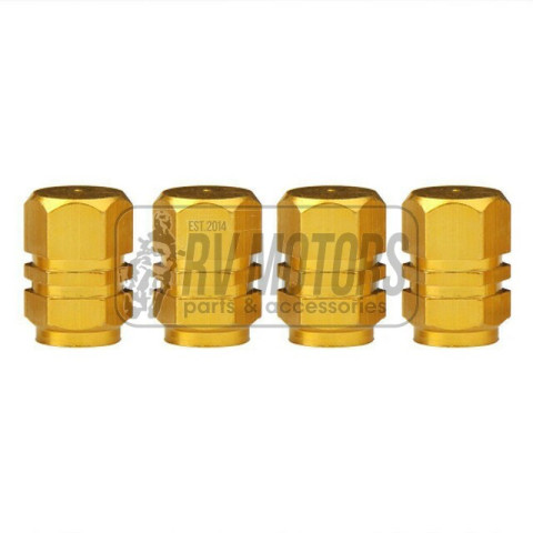 Колпачки ниппеля поршень золотой