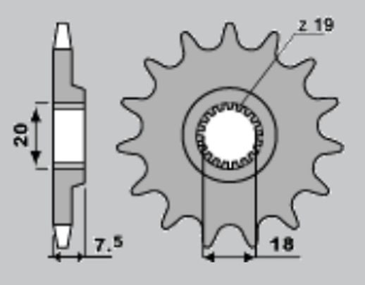 Приводная звезда HONDA CR 125 '87-'03 JR 34013 (JTF326.13)
