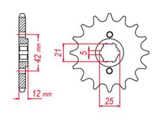 Приводная звезда YAMAHA XJ600 '83-'90 GROSSKOPF 57116G (JTF571.16)