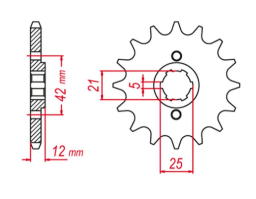 Приводная звезда YAMAHA XJ600 '83-'90 GROSSKOPF 57116G (JTF571.16)