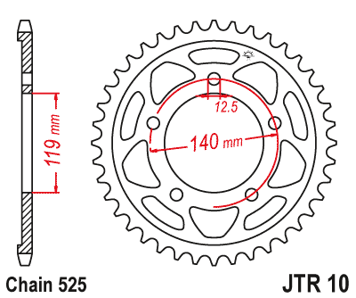 Приводная звезда JT JTR10.45