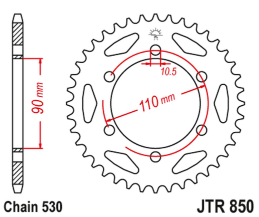 Приводная звезда YAMAHA XS 650 '74-83, TX 650 '72-74 JT JTR850.34