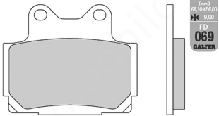 Тормозные колодки GALFER FD069G1651 (FA104)