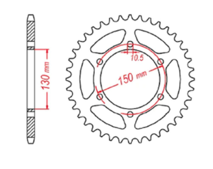 Приводная звезда HONDA NX 650 '95-'01, YAMAHA XJ 6 '09-'15 MTX 11-305-46 (JTR305.46)