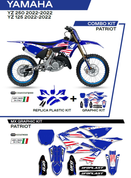 Комплект пластика YAMAHA YZ 125/250 '22   UFO  C324AD047999