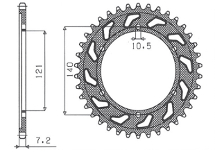 Приводная звезда SUNSTAR 1-4536 45