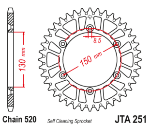 Приводная звезда JR 27048JRAG (JTA 251.48)