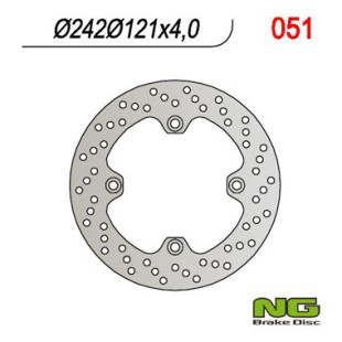 Тормозной диск NG передний SUZUKI DR 600 '85-'89 (242X121X4) (4X10,5MM) NG051