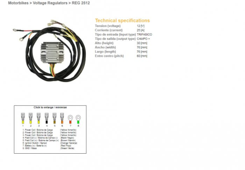 Регулятор напряжения BMW R60/75/65/80/90/100, MOTO GUZZI 650/750/850/1000 '75-'95 DZE ELEKTRYKA 2512-01