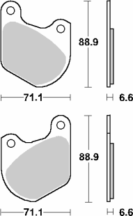 Тормозные колодки SBS 543H.HF (FA72) 