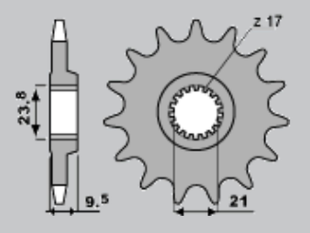 Приводная звезда HONDA CR 250 '88-'07, CRF 450 '02-'22, CRF 250R '22-'23 JR 34214 (JTF284.14)