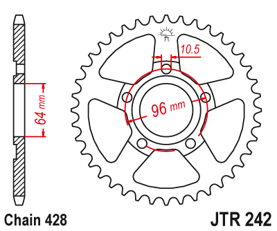 Приводная звезда CHT 242.53 (JTR242.53)
