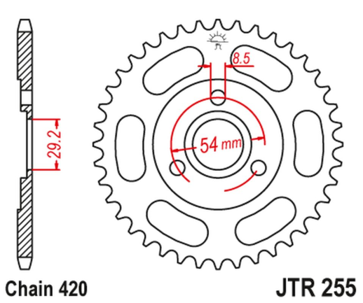 Приводная звезда HONDA Z 50 MONKEY JT JTR255.30