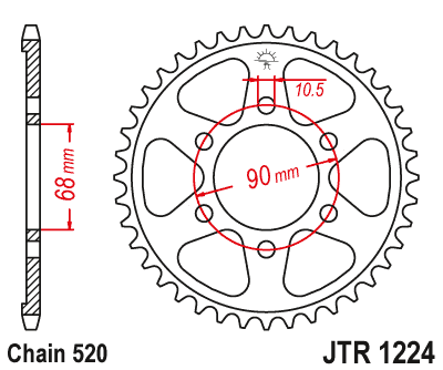 Привідна зірка JT JTR1224.36