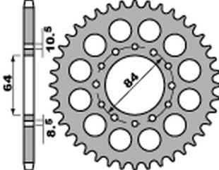 Приводная звезда SUZUKI DR 200S/SE '86-'19, GSX 250 KATANA '82-'84 PBR 81141C45 (JTR814.41) 