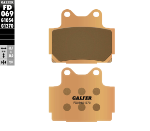 Тормозные колодки GALFER FD069G1370 (FA104)