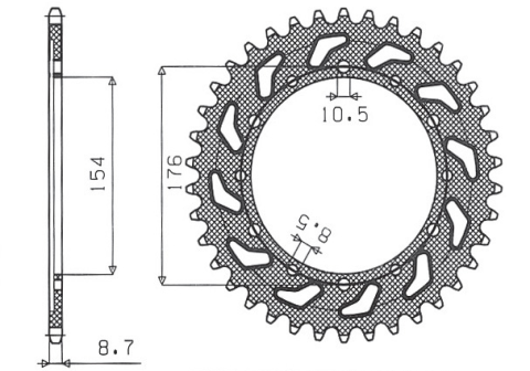 Приводная звезда SUNSTAR 1-5695 43 (JTR 1340.43)