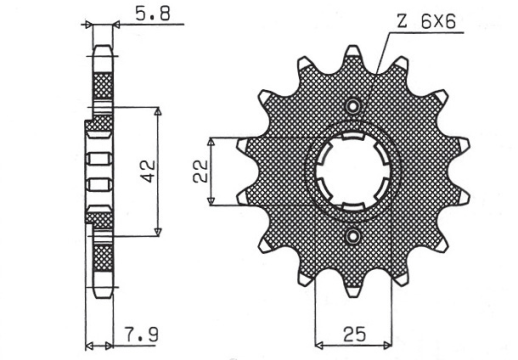 Приводная звезда HONDA XR 600R, XL 600R/RM/LM SUNSTAR SUN32014 (JTF281.14)