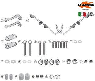 Крепление ветрового стекла Kappa KYMCO LIKE 125 (17-18) A6109AK