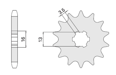 Приводная звезда SUZUKI POLINI CHT 42814K (JTF428.14)