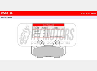 Тормозные колодки FERODO FDB2119P
