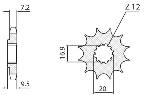 Привідна зірка SUNSTAR 23314 (JTF1907.14)