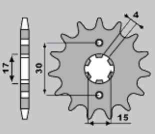 Приводная звезда HONDA MTX 80 R2 87-92 PBR 2741518NC