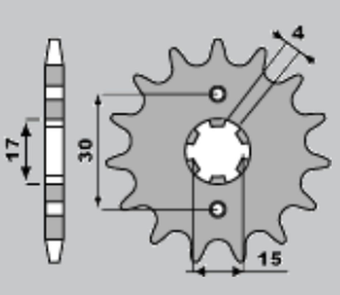Приводная звезда HONDA MTX 80 R2 87-92 PBR 2741518NC