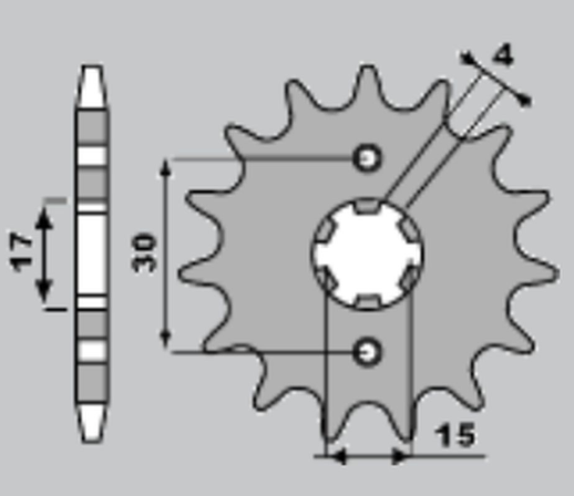 Приводная звезда HONDA MTX 80 R2 87-92 PBR 2741518NC