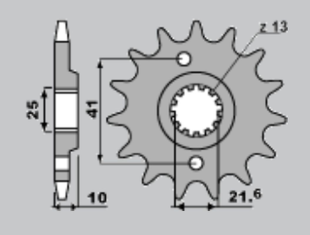 Приводная звезда HONDA NX650 '91-'01 YAMAHA XT660 JR 34514 (JTF308.14)