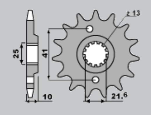 Приводная звезда HONDA NX650 '91-'01 YAMAHA XT660 JR 34514 (JTF308.14)