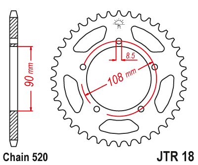 Приводная звезда JT JTR18.45