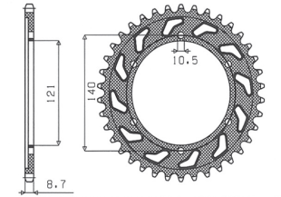 Приводная звезда SUNSTAR 1-5536 40