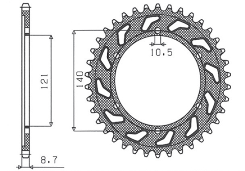Приводная звезда SUNSTAR 1-5536 40