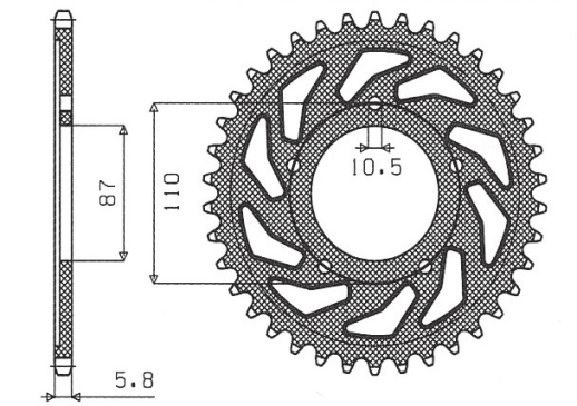 Привідна зірка SUNSTAR 1-3383 46 (JTR 823.46)
