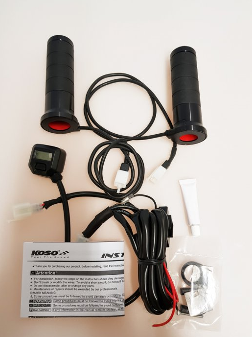 Ручки керма з підігрівом KOSO (22-25/120 мм) AX065KH0