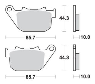 Тормозные колодки SBS 808LS (FA387)