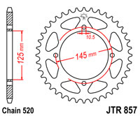 Приводная звезда JT JTR857.45ZBK (PBR 857) 
