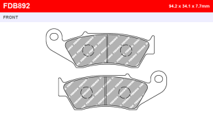 Тормозные колодки FERODO FDB892SG = FDB892SG PLUS