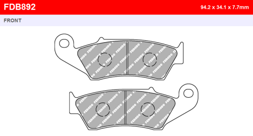 Гальмівні колодки FERODO FDB892SG=FDB892SG PLUS