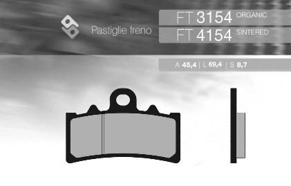 Тормозные колодки BRENTA FT 4154 (FA606)