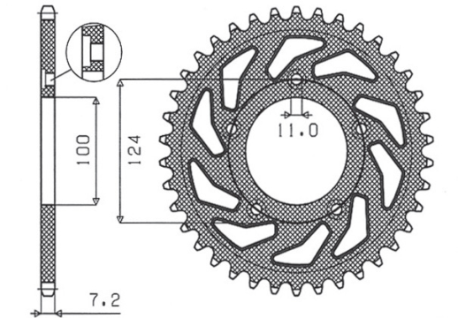 Привідна зірка SUNSTAR 1-4437 36 (JTR 744.36)