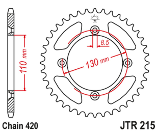 Приводная звезда HONDA CR 80/85 JT JTA215.50BLK
