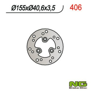 Тормозной диск NG передний APRILIA скутер (155x40,6x3,8) NG406